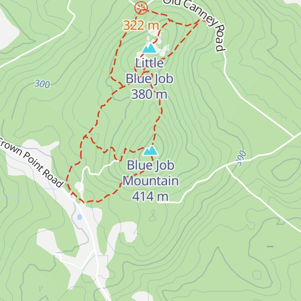 Map of Blue Job Mountain