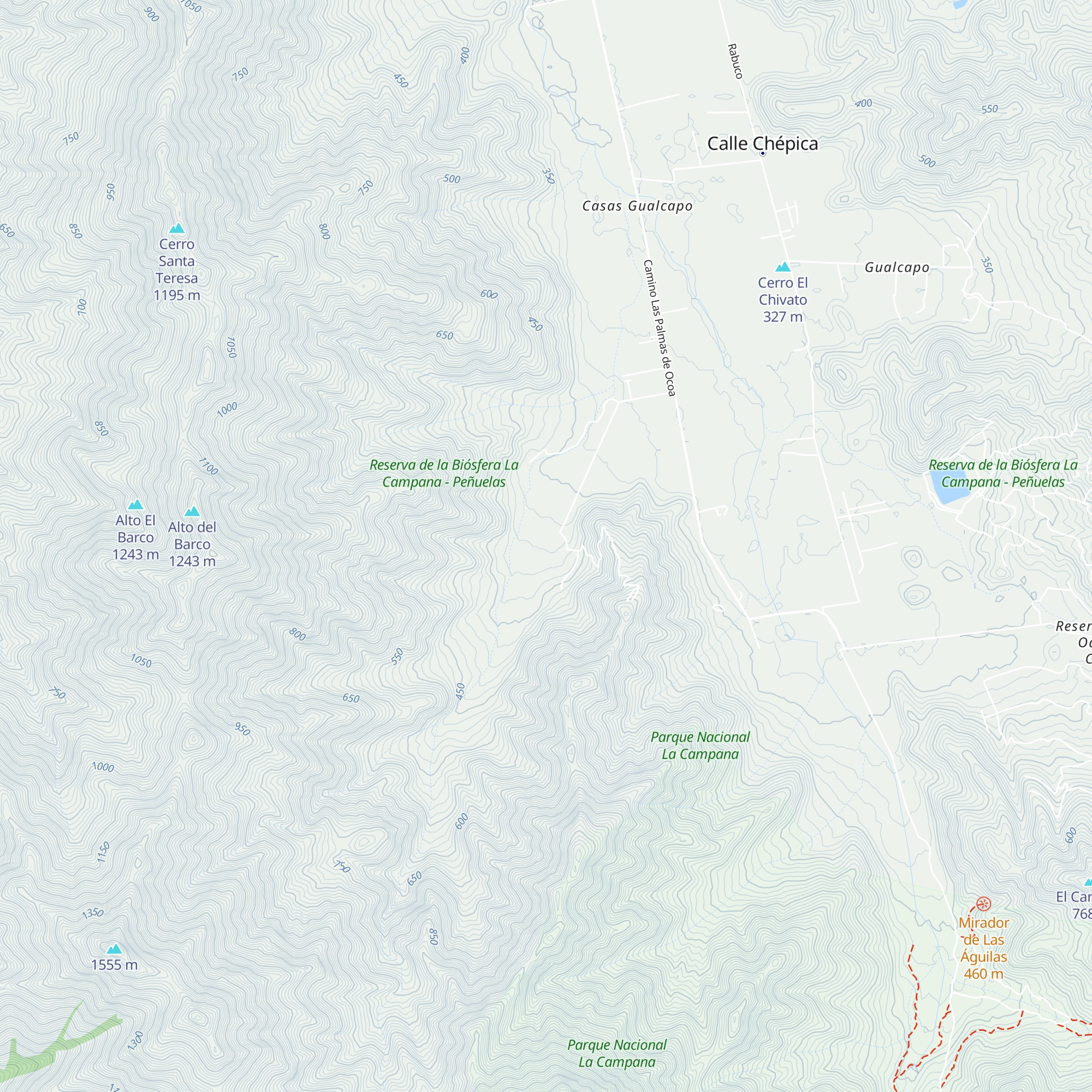 Cabañas Ocoa map