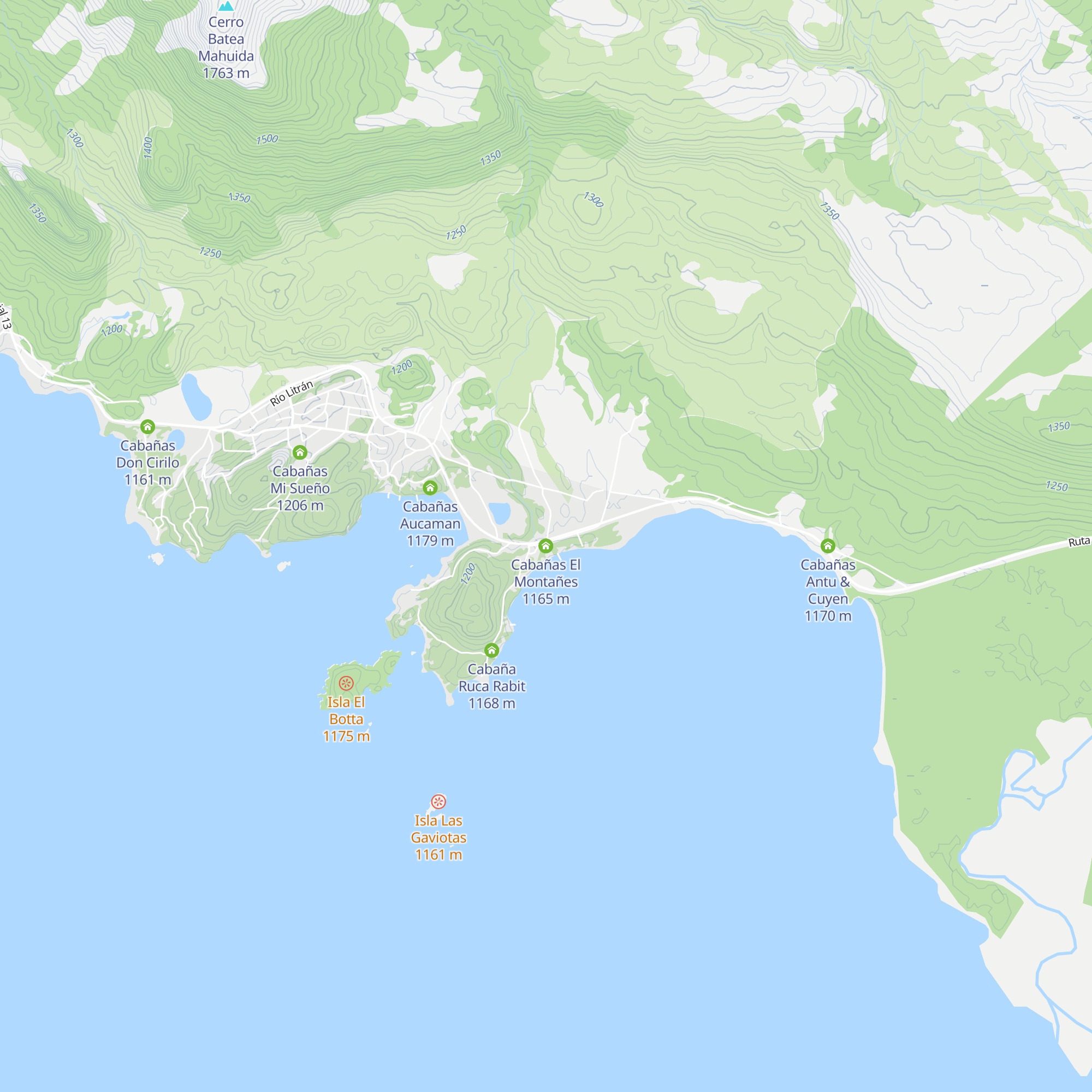 Cabañas El Montañes map