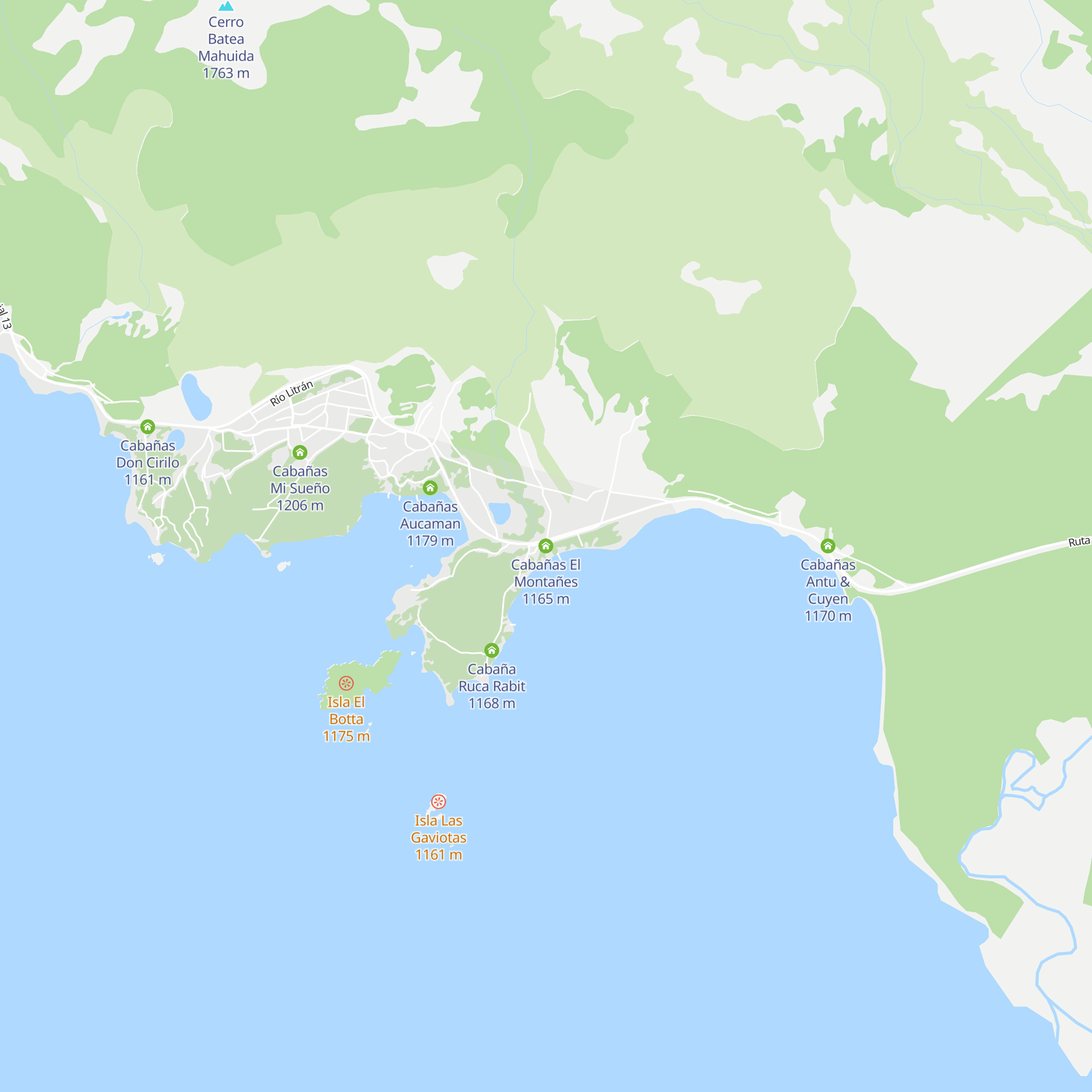 Cabañas El Montañes map