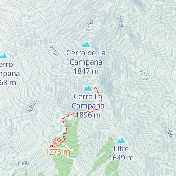 Map of Cerro La Campana