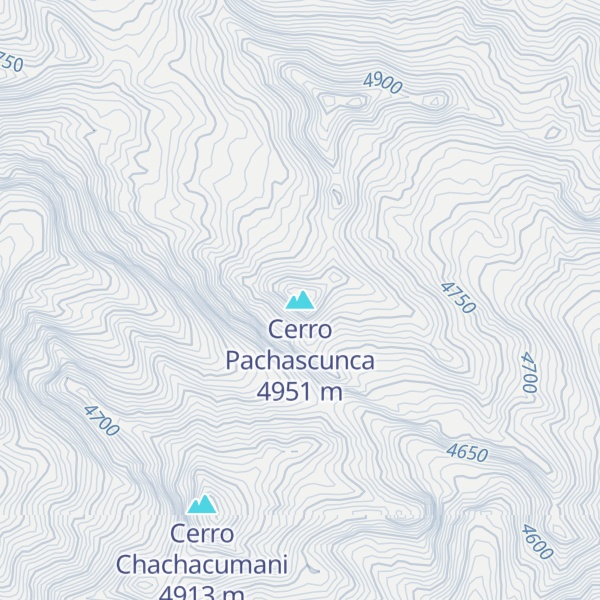 Map of Cerro Pachascunca