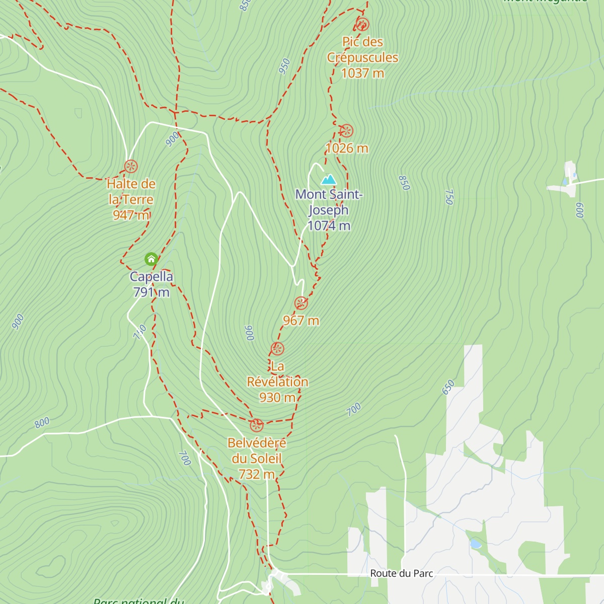 Refuge Pèlerins map