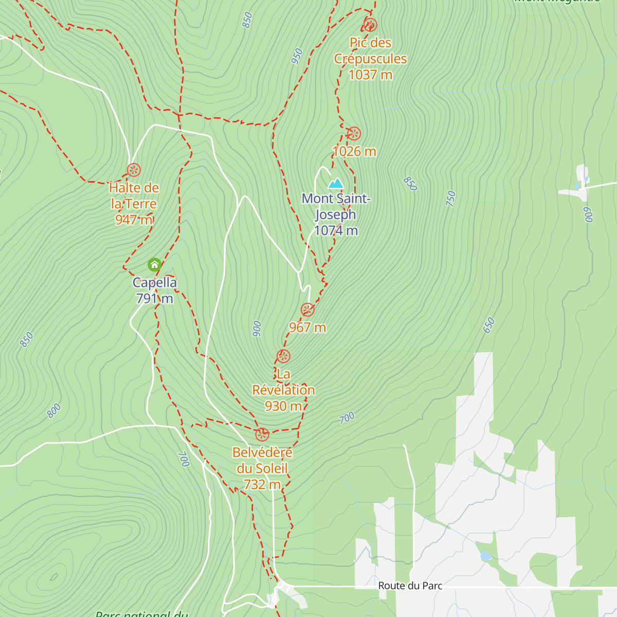 Refuge Pèlerins map
