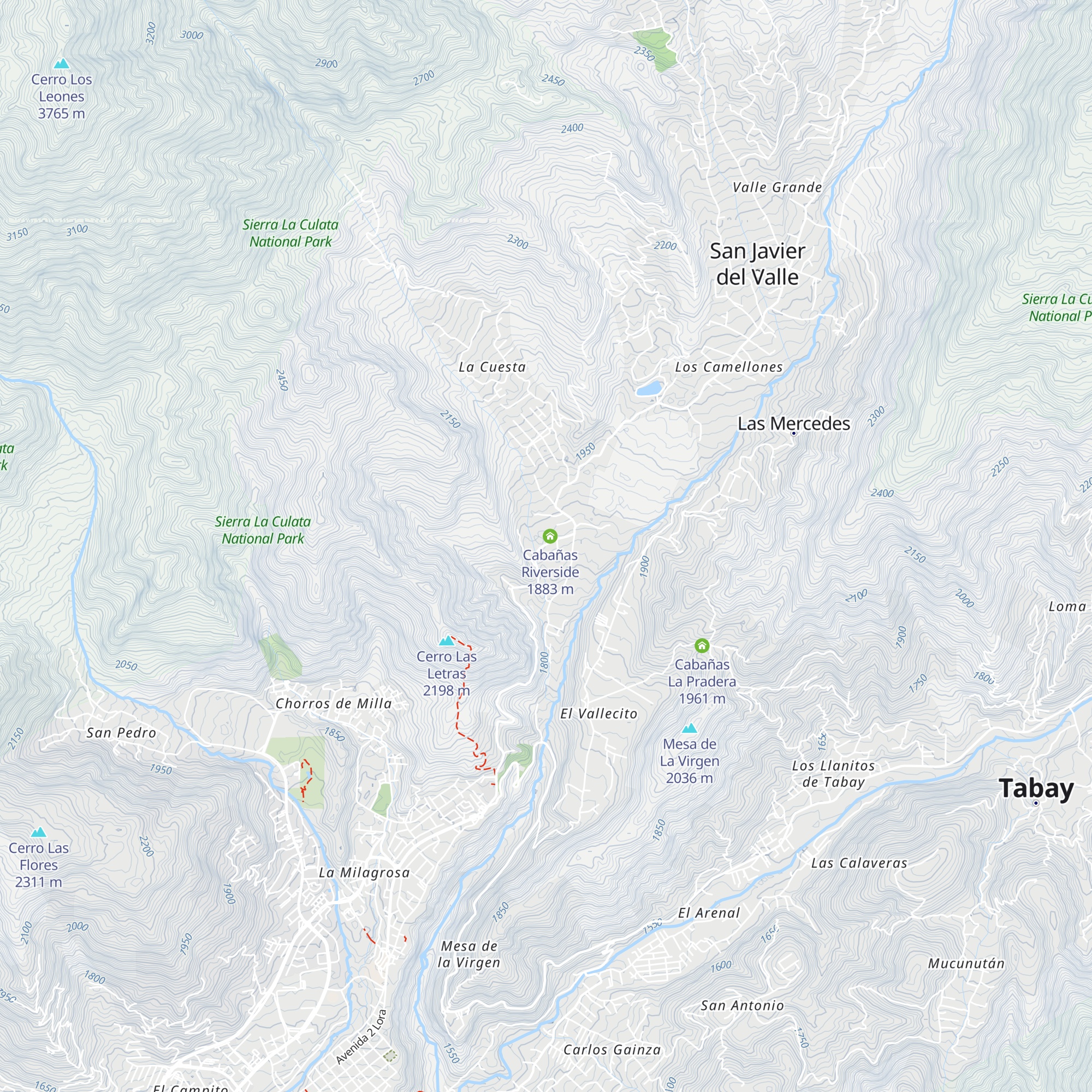 Cabañas Fabro map