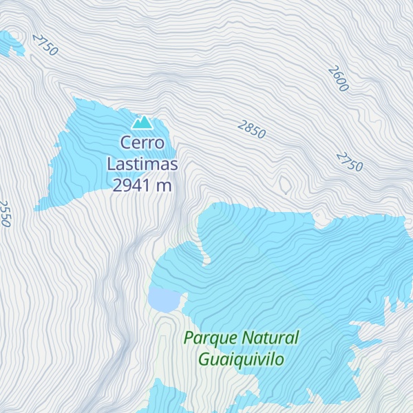 Map of Cerro El Toro