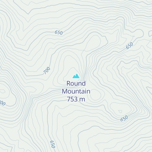 Map of Round Mountain