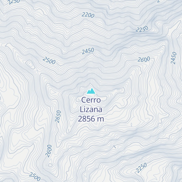 Map of Cerro Lizana
