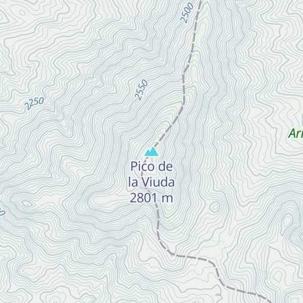 Map of Pico de la Viuda