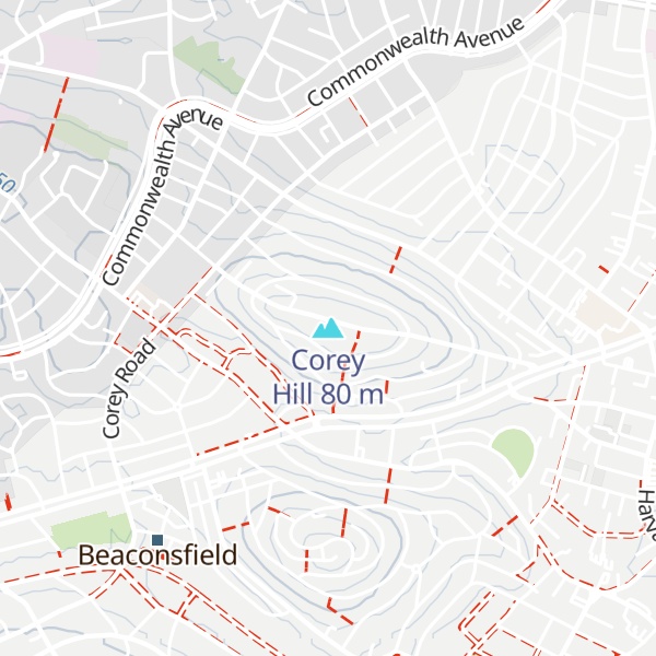Map of Corey Hill