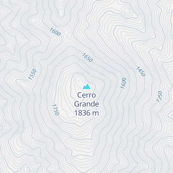 Map of Cerro Grande