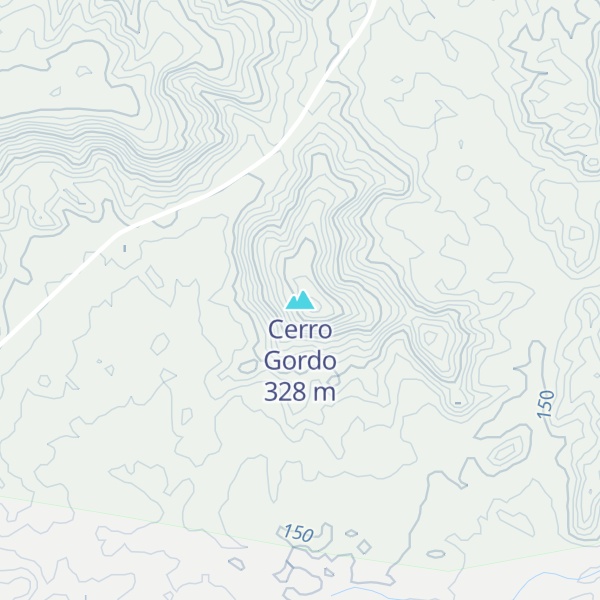 Map of Cerro Gordo