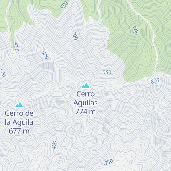 Map of Cerro Aguilas