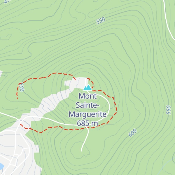 Map of Mont Sainte-Marguerite