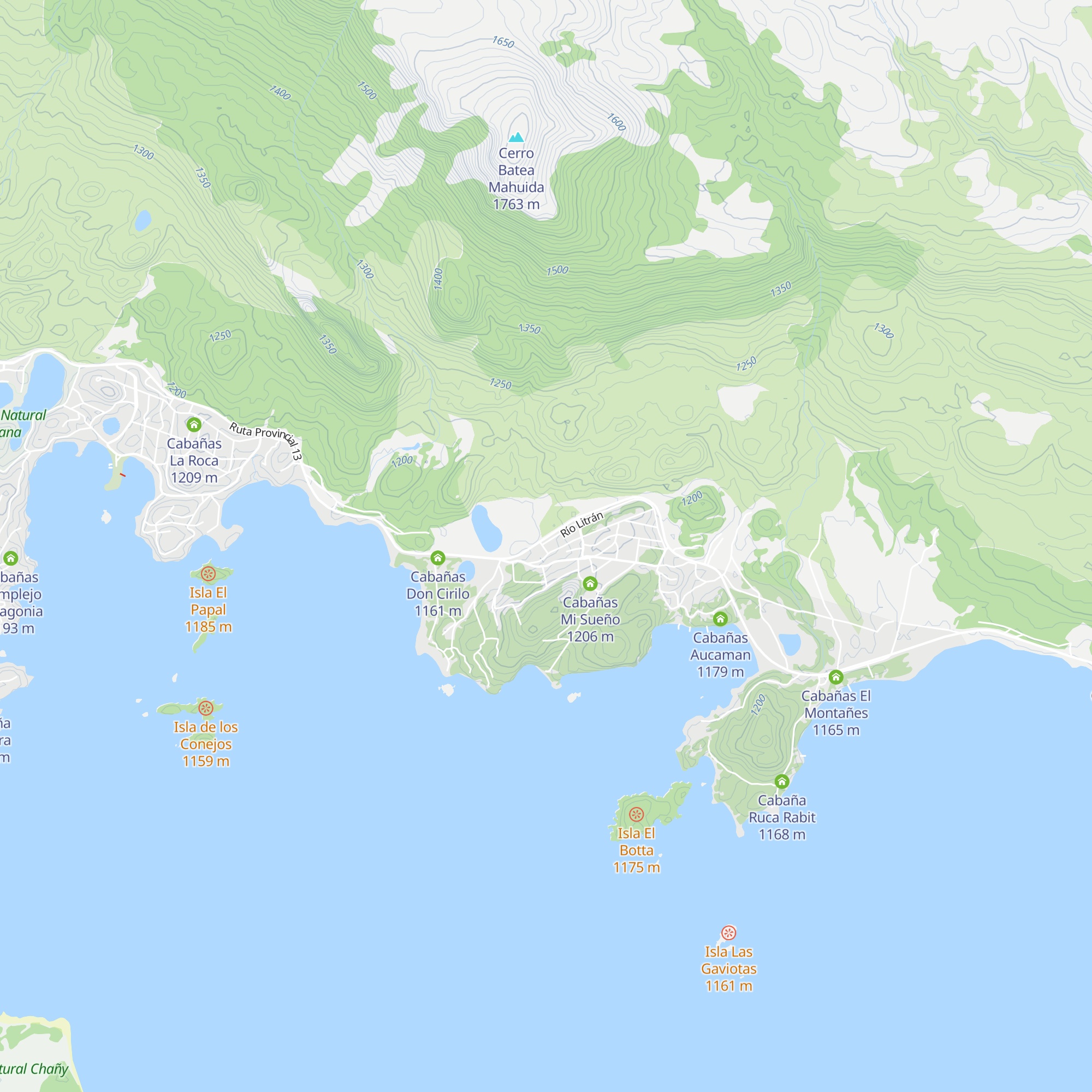 Cabañas El Refugio map