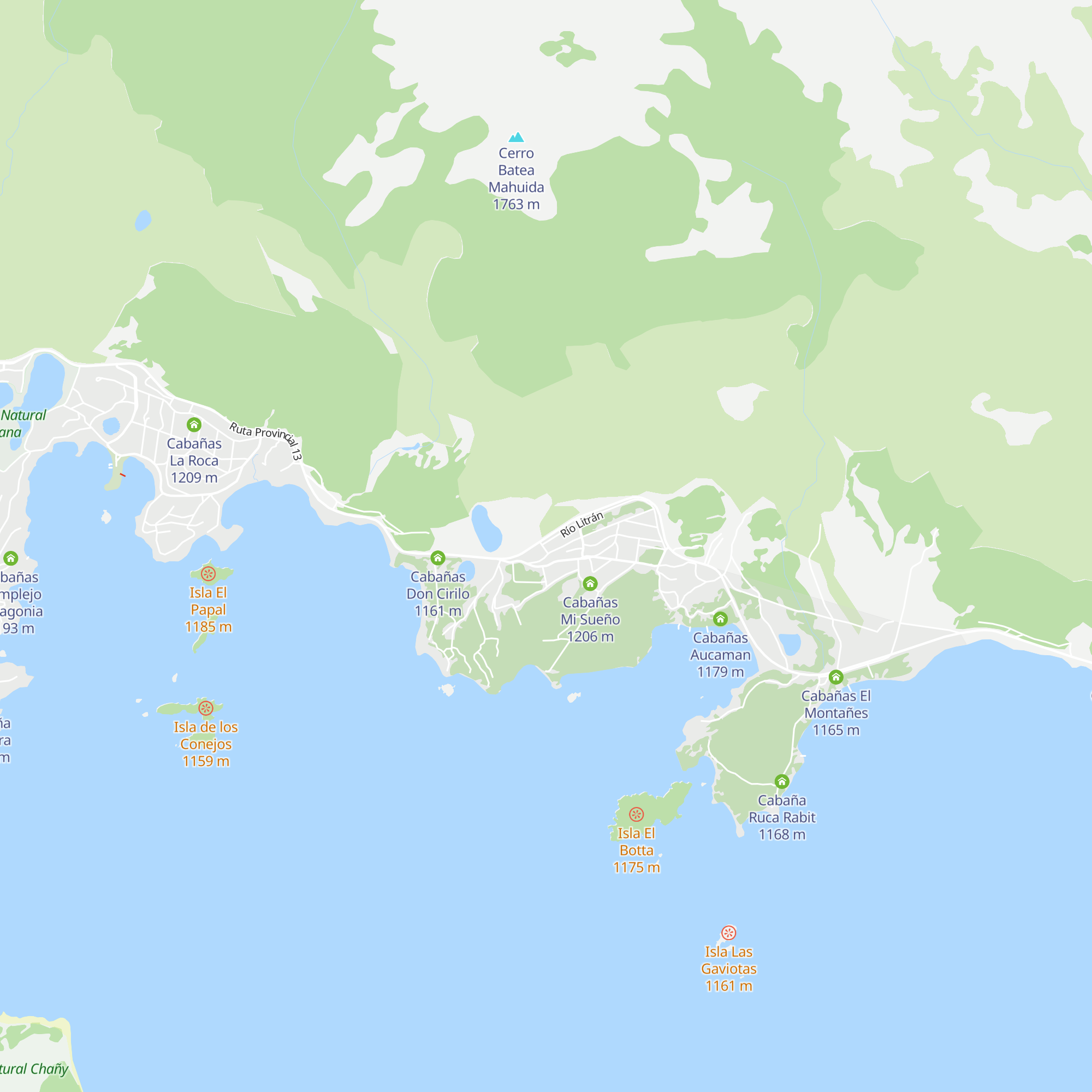 Cabañas El Refugio map