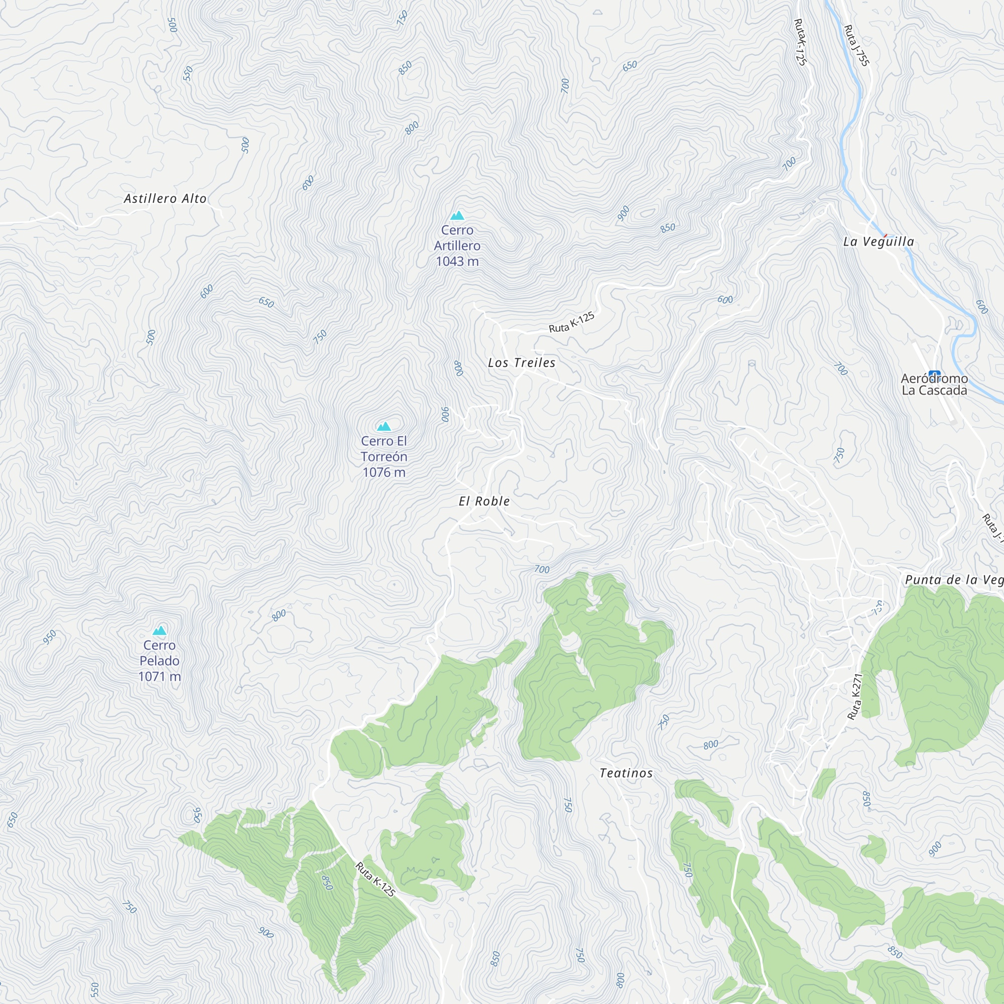 Cabañas Altué map