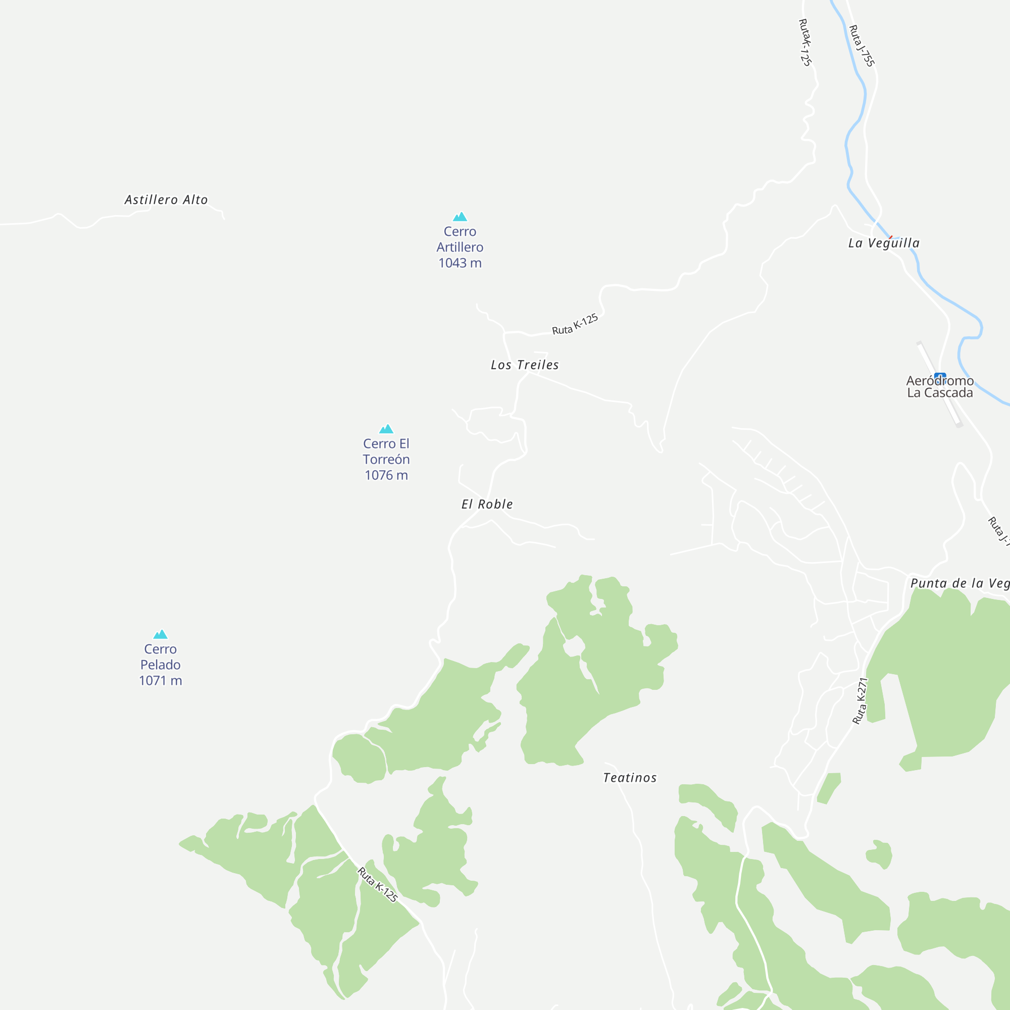 Cabañas Altué map