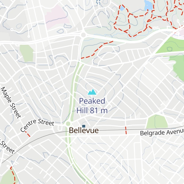 Map of Peaked Hill