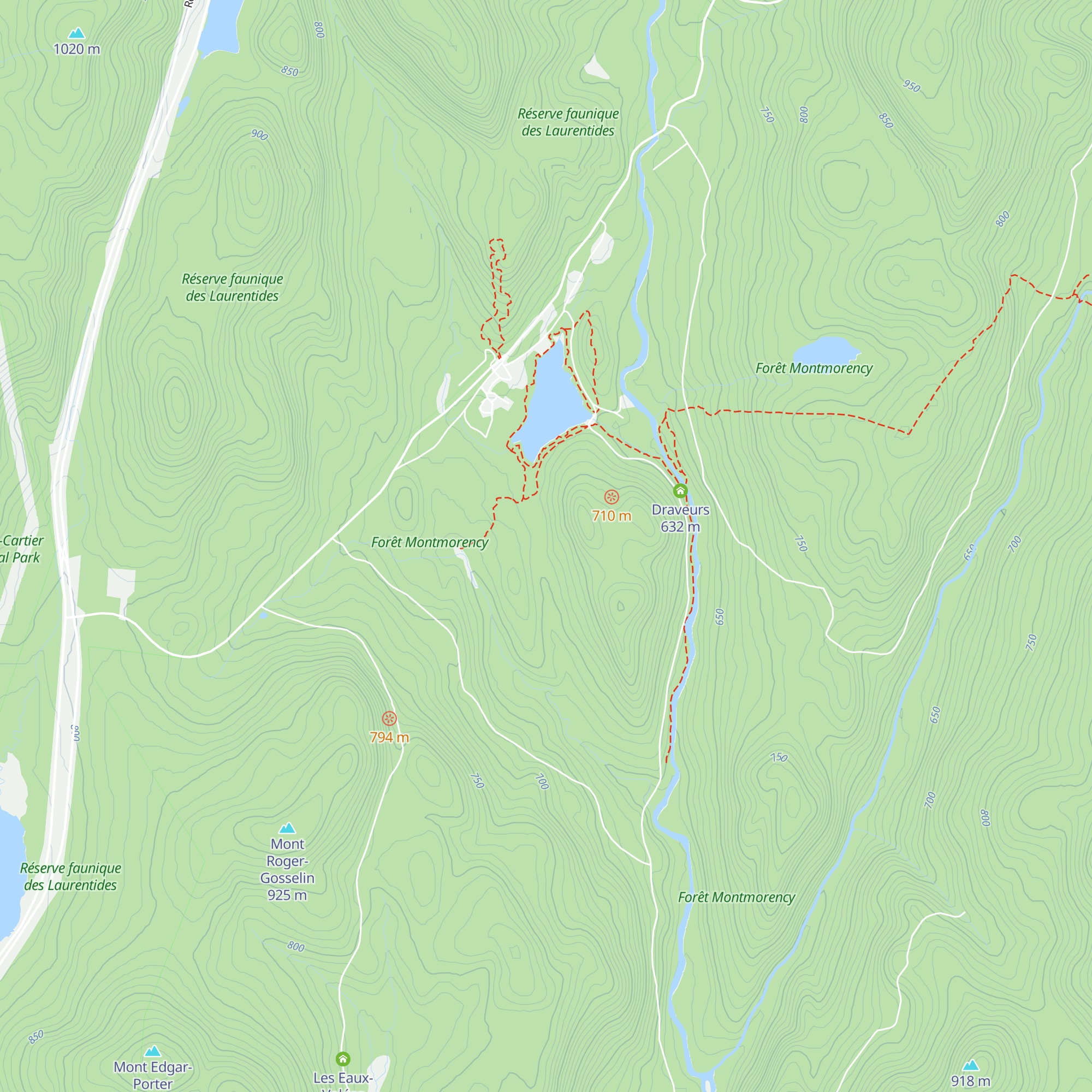 Ski-Raquette map