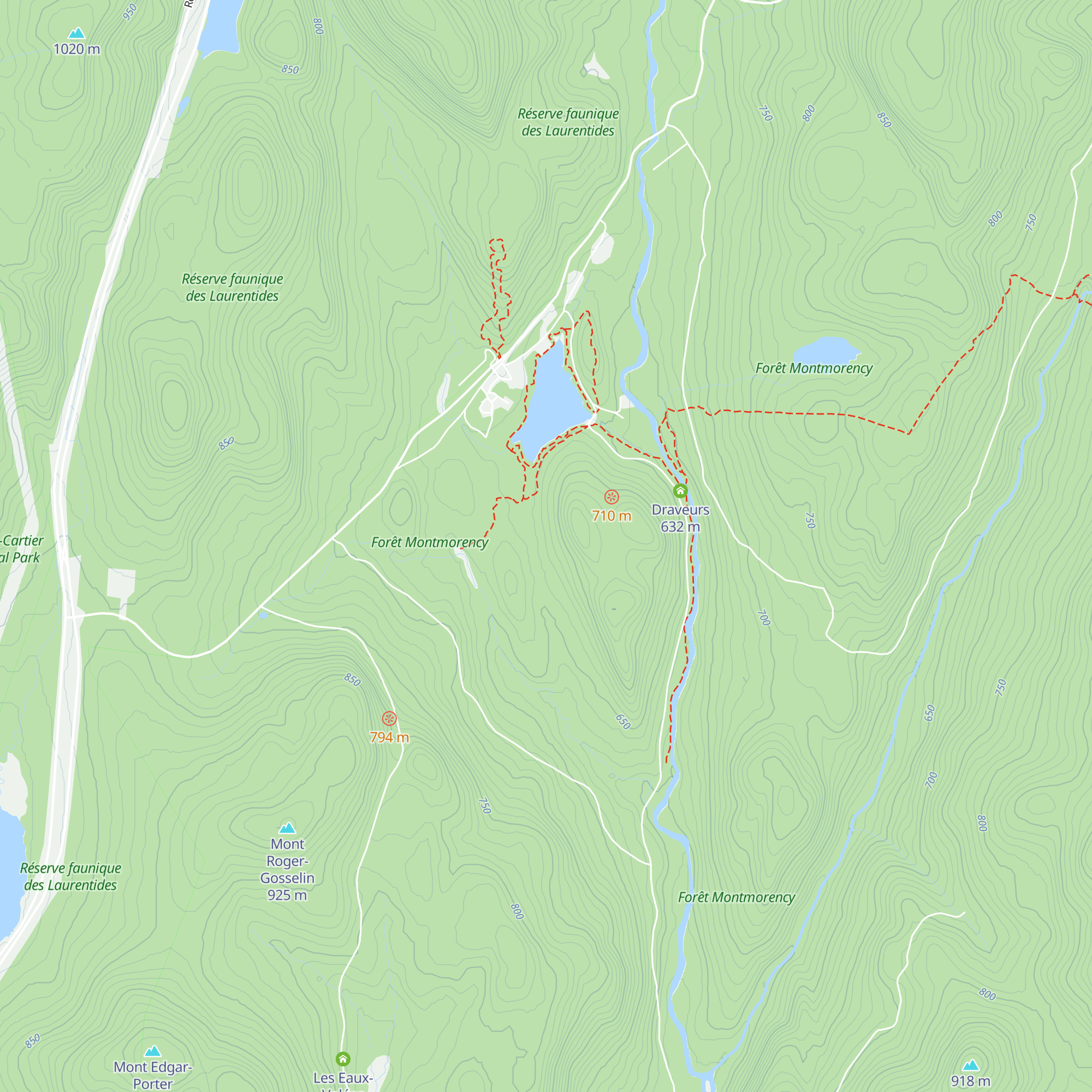 Ski-Raquette map
