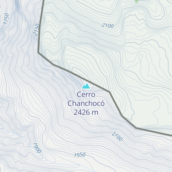 Map of Cerro Chanchocó