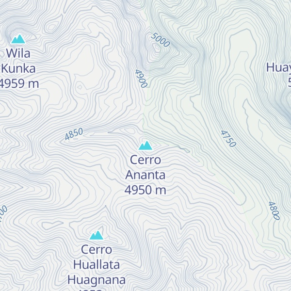 Map of Cerro Ananta