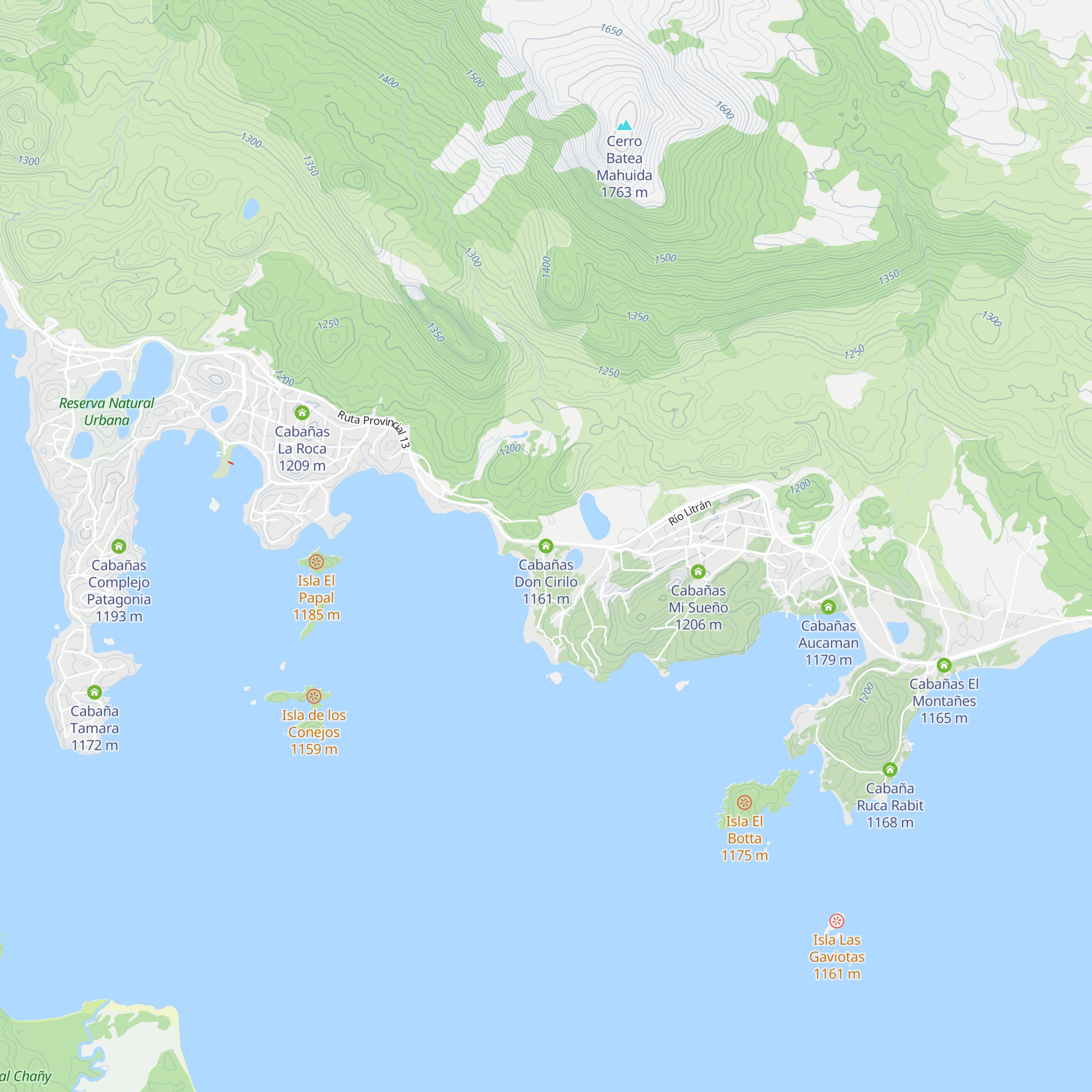Cabañas Don Cirilo map