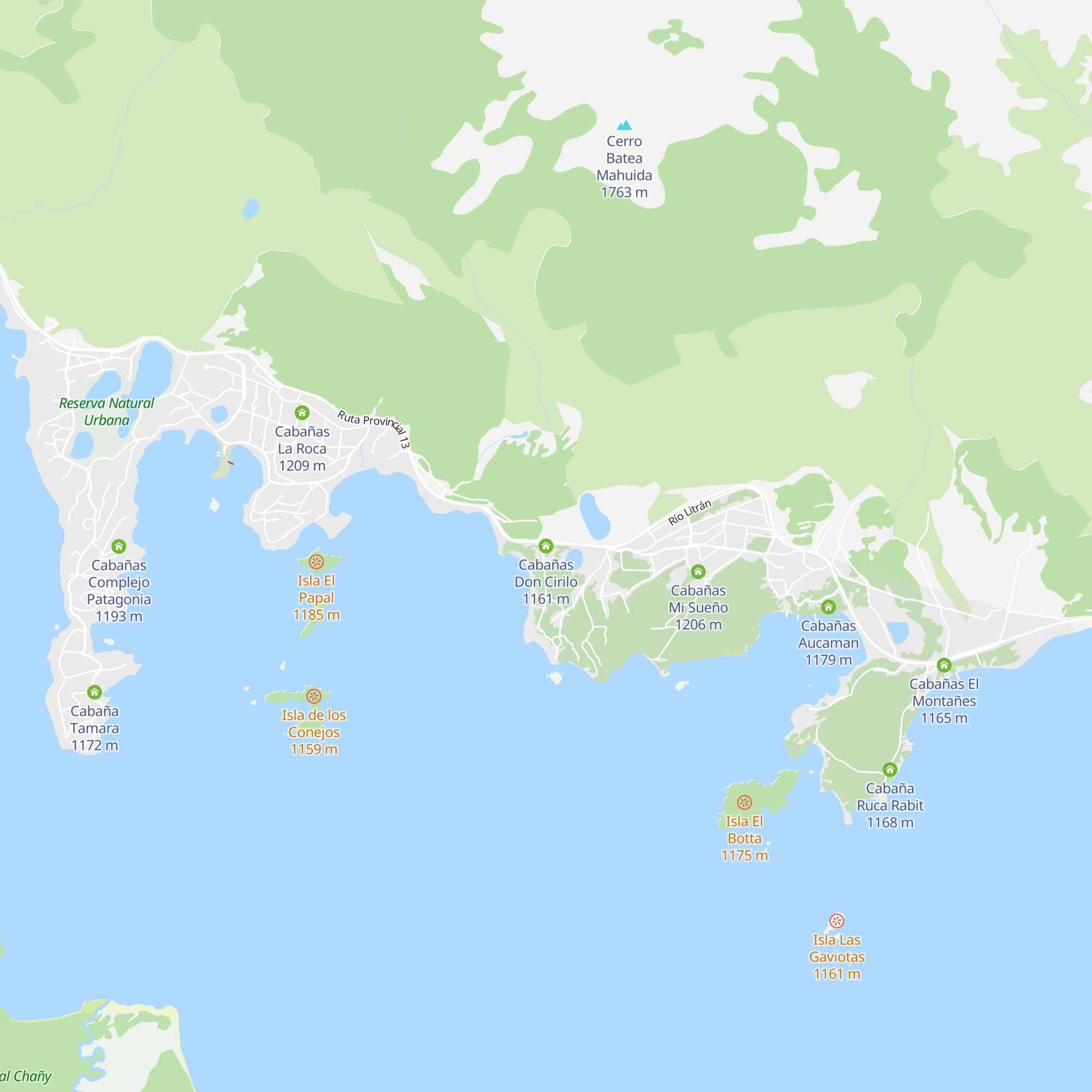 Cabañas Don Cirilo map