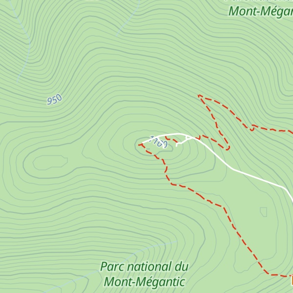 Map of Mont Mégantic