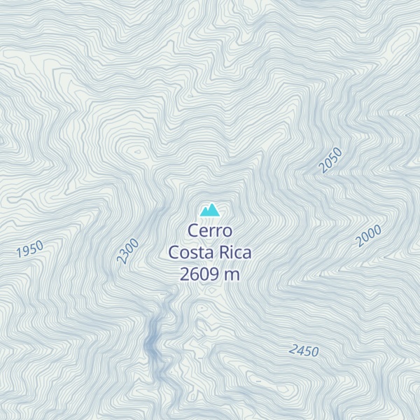 Map of Cerro Costa Rica