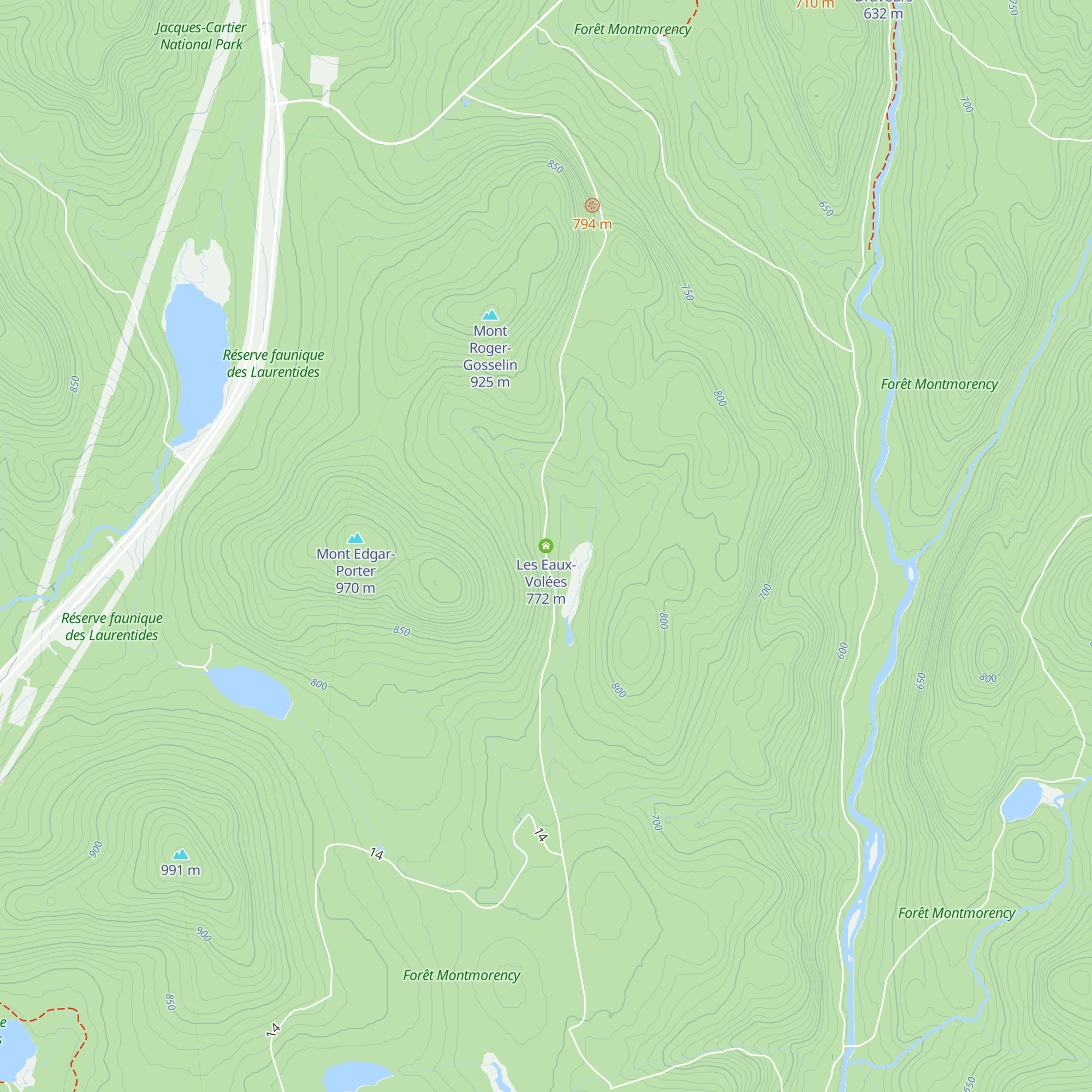 Les Eaux-Volées map
