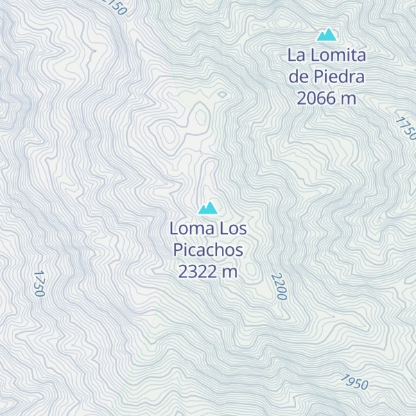 Map of Loma Los Picachos