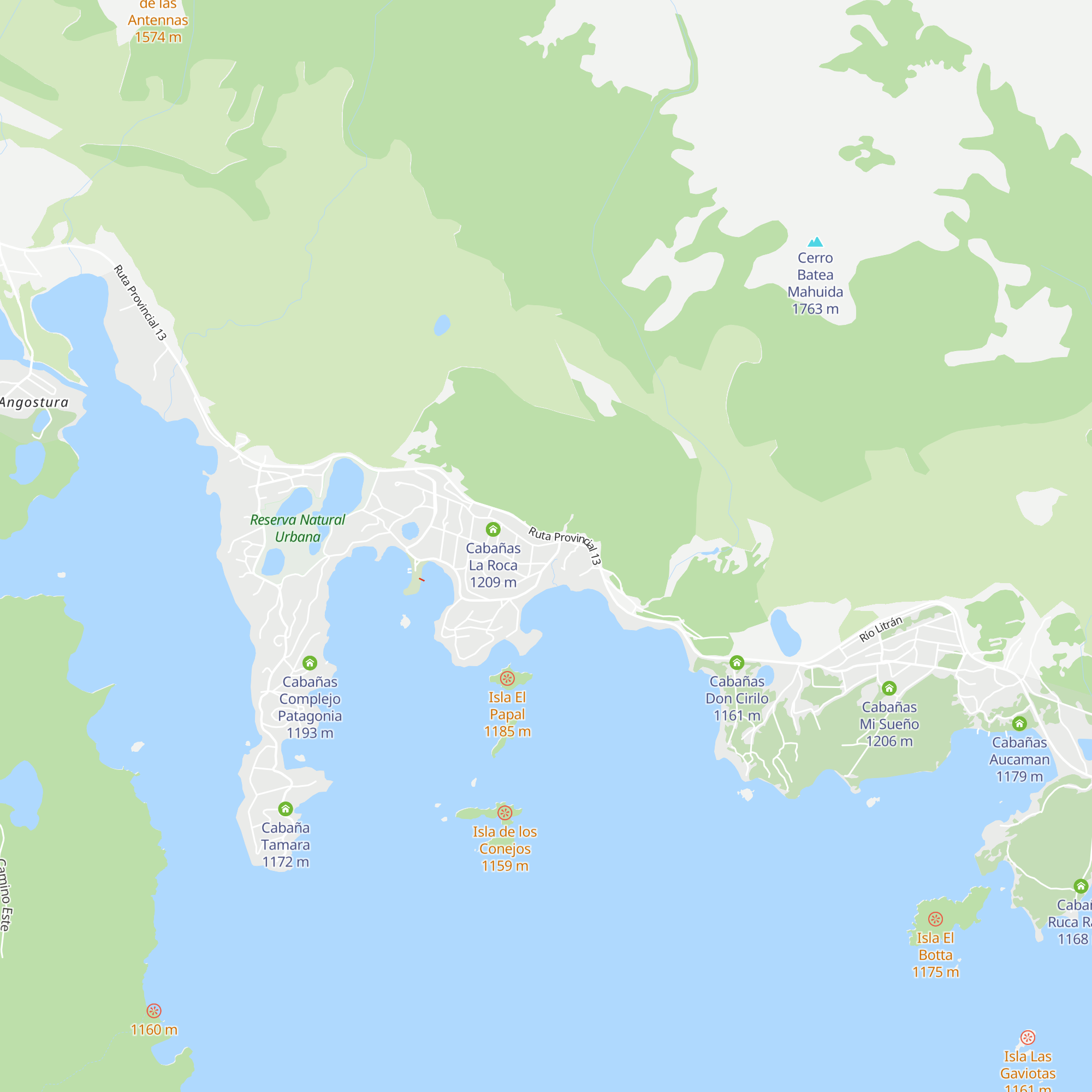 Cabañas Don Gelindo map