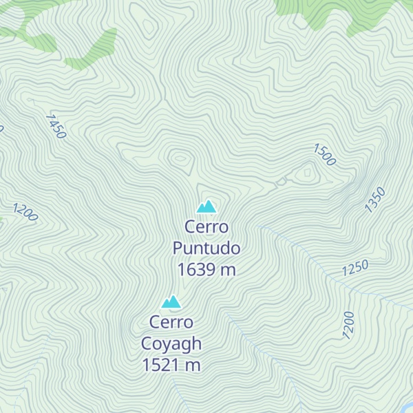 Map of Cerro Puntudo