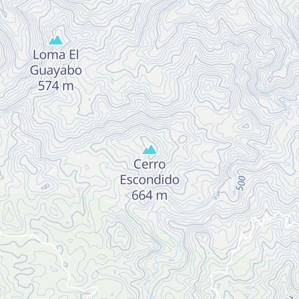 Map of Cerro Escondido