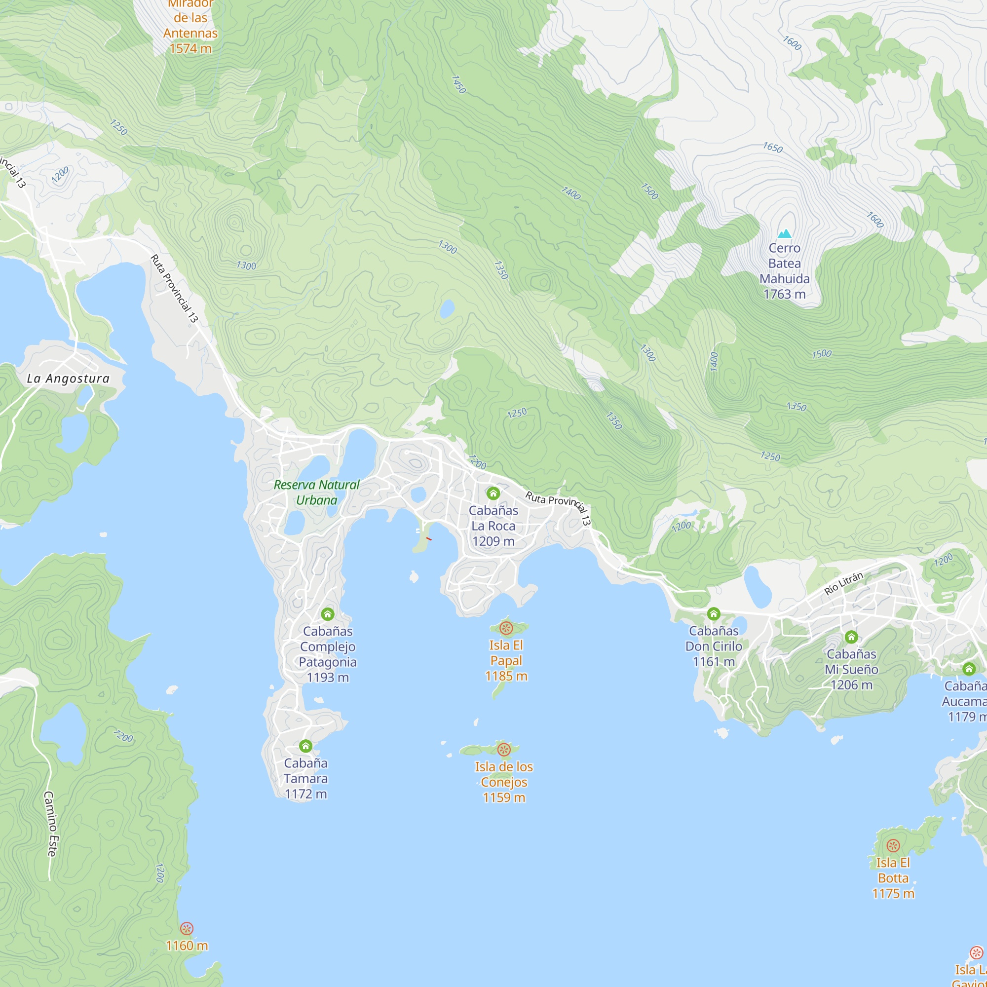 Cabañas La Roca map