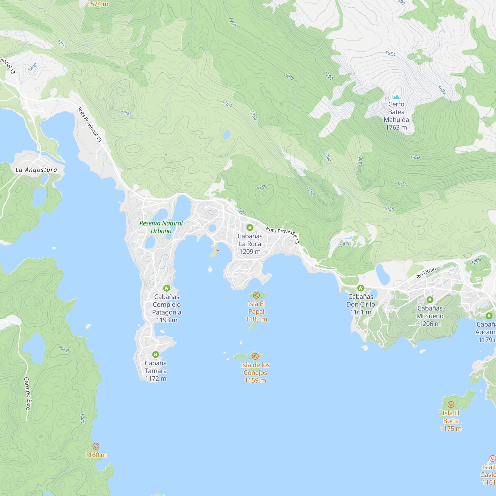 Cabañas La Cueva Del Oso map