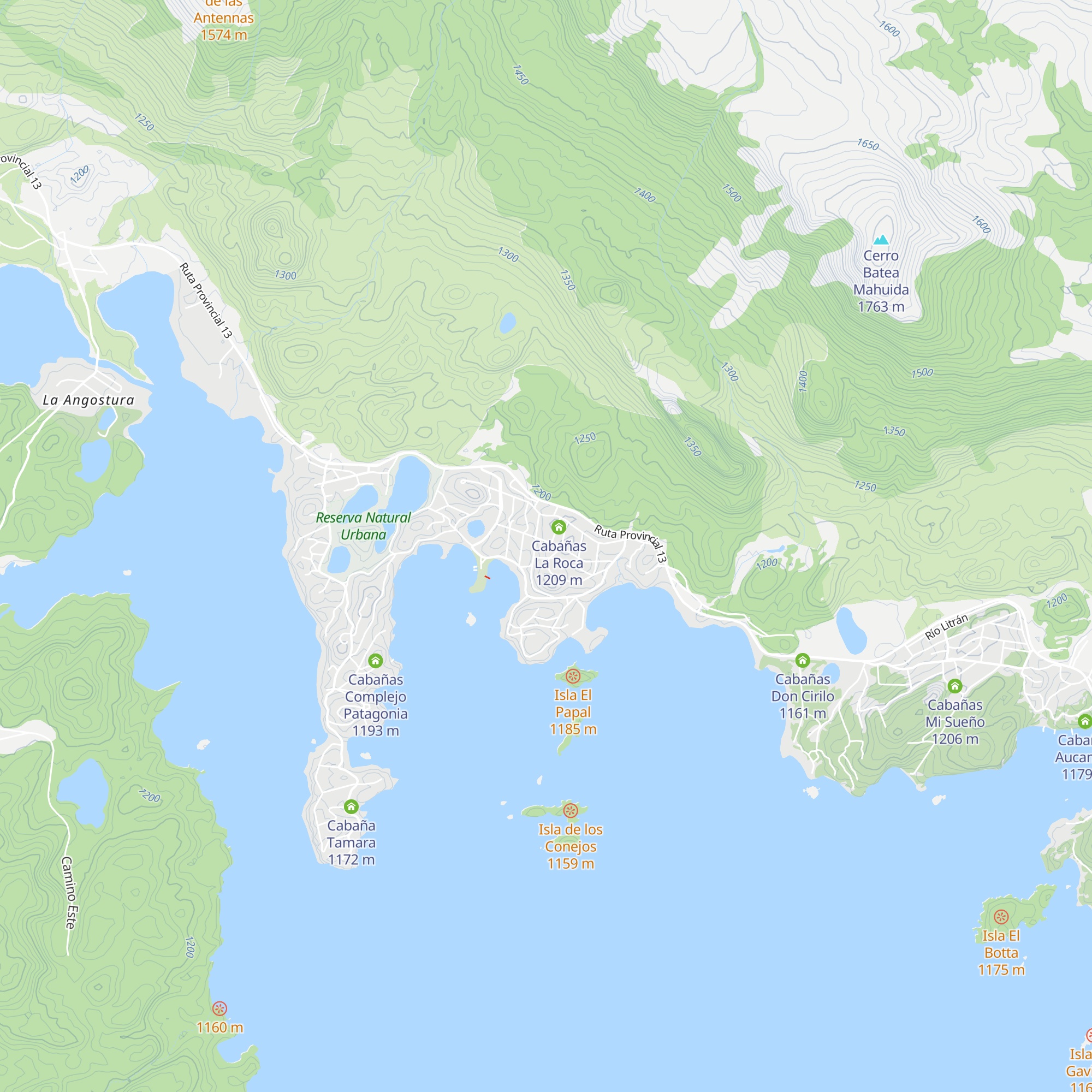 Cabañas La Rosadita map