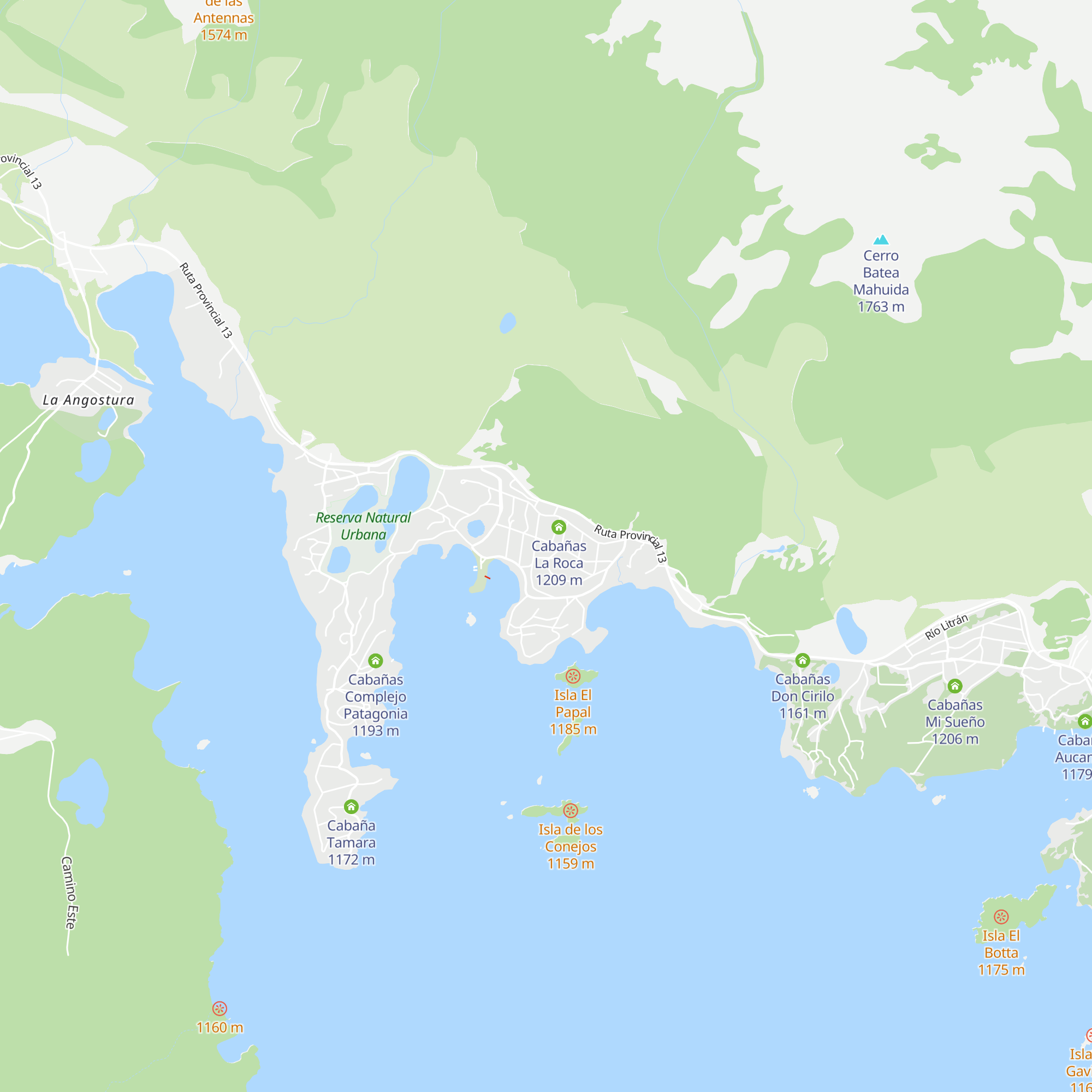Cabañas La Rosadita map
