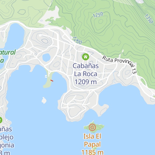 Map of Cabañas Antu Lihuen
