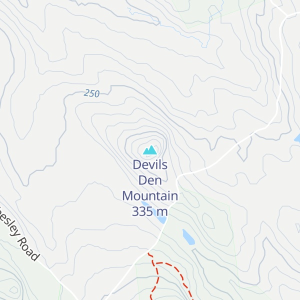 Map of Devils Den Mountain