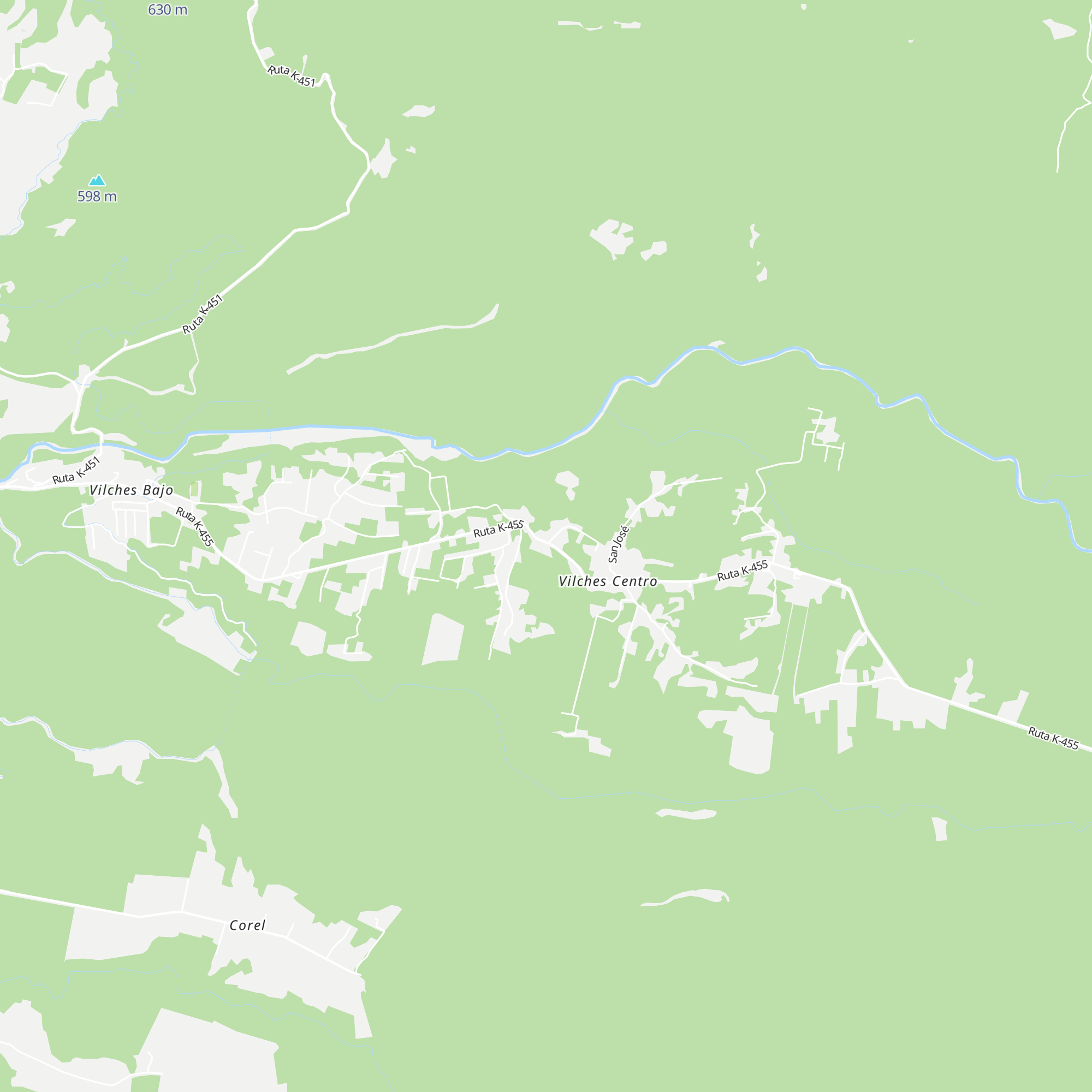 Cabañas El Roble map
