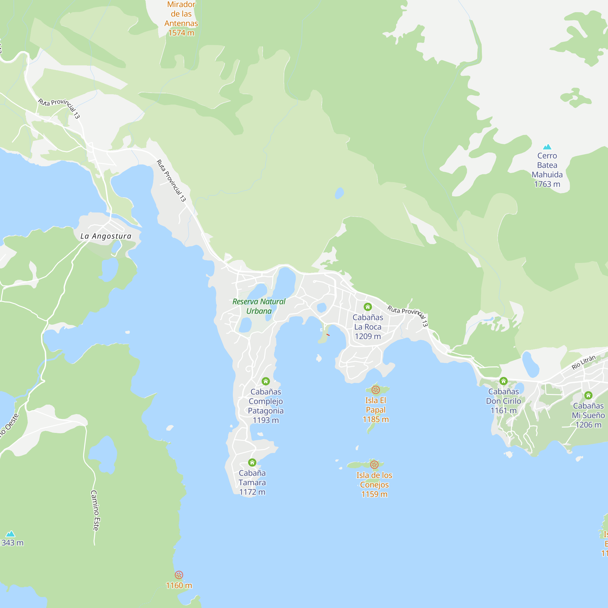 Cabañas Puerto Malen map