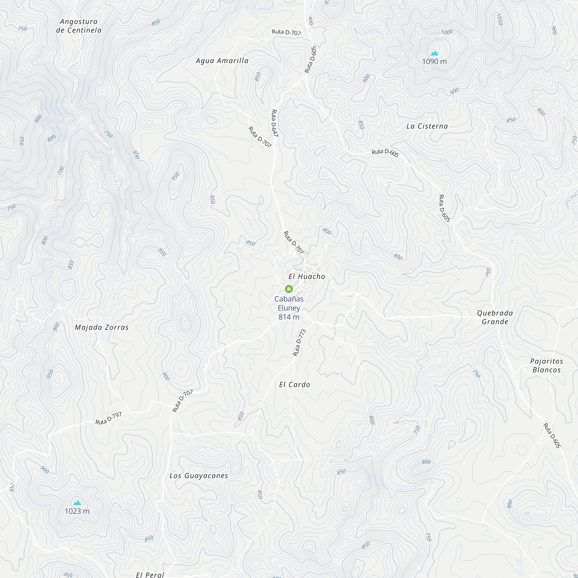 Cabañas Eluney map