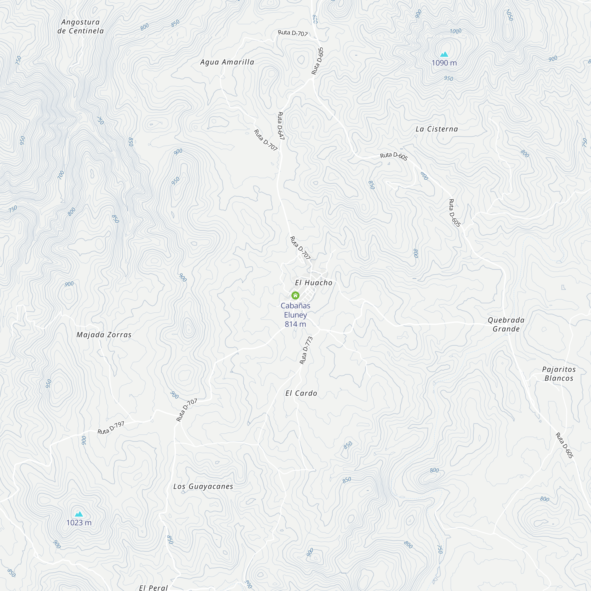 Cabañas Eluney map