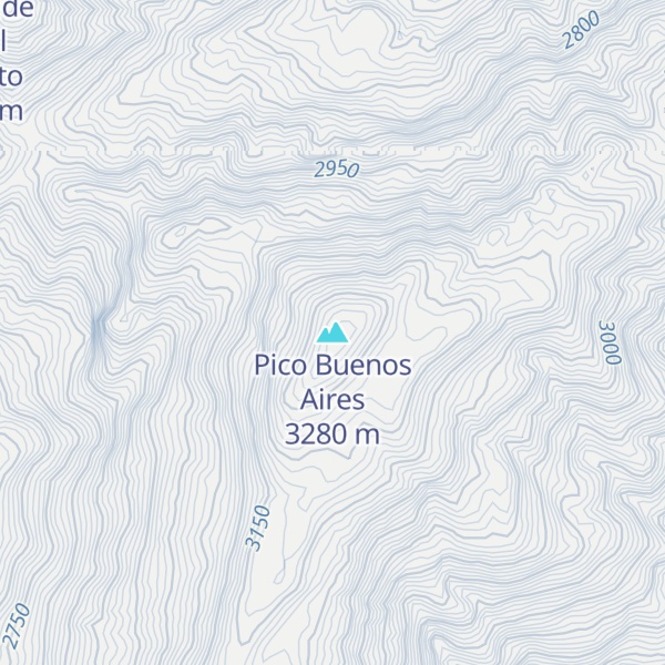 Map of Pico Buenos Aires