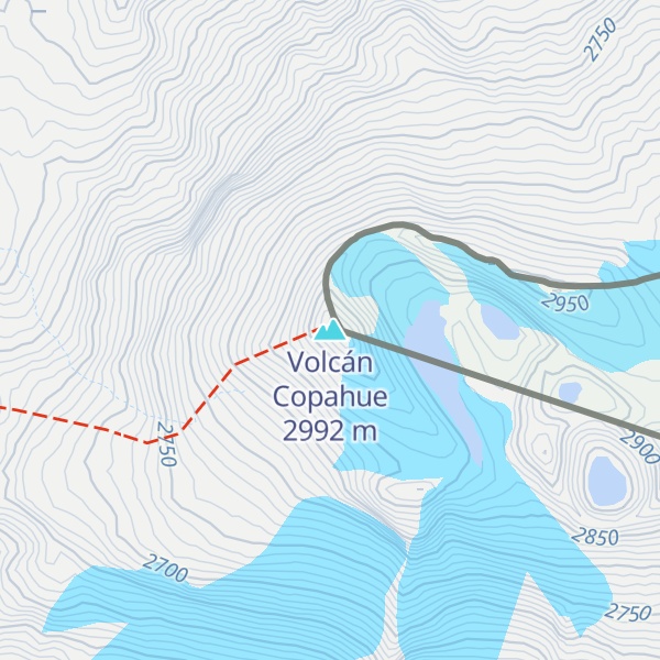 Map of Volcán Copahue
