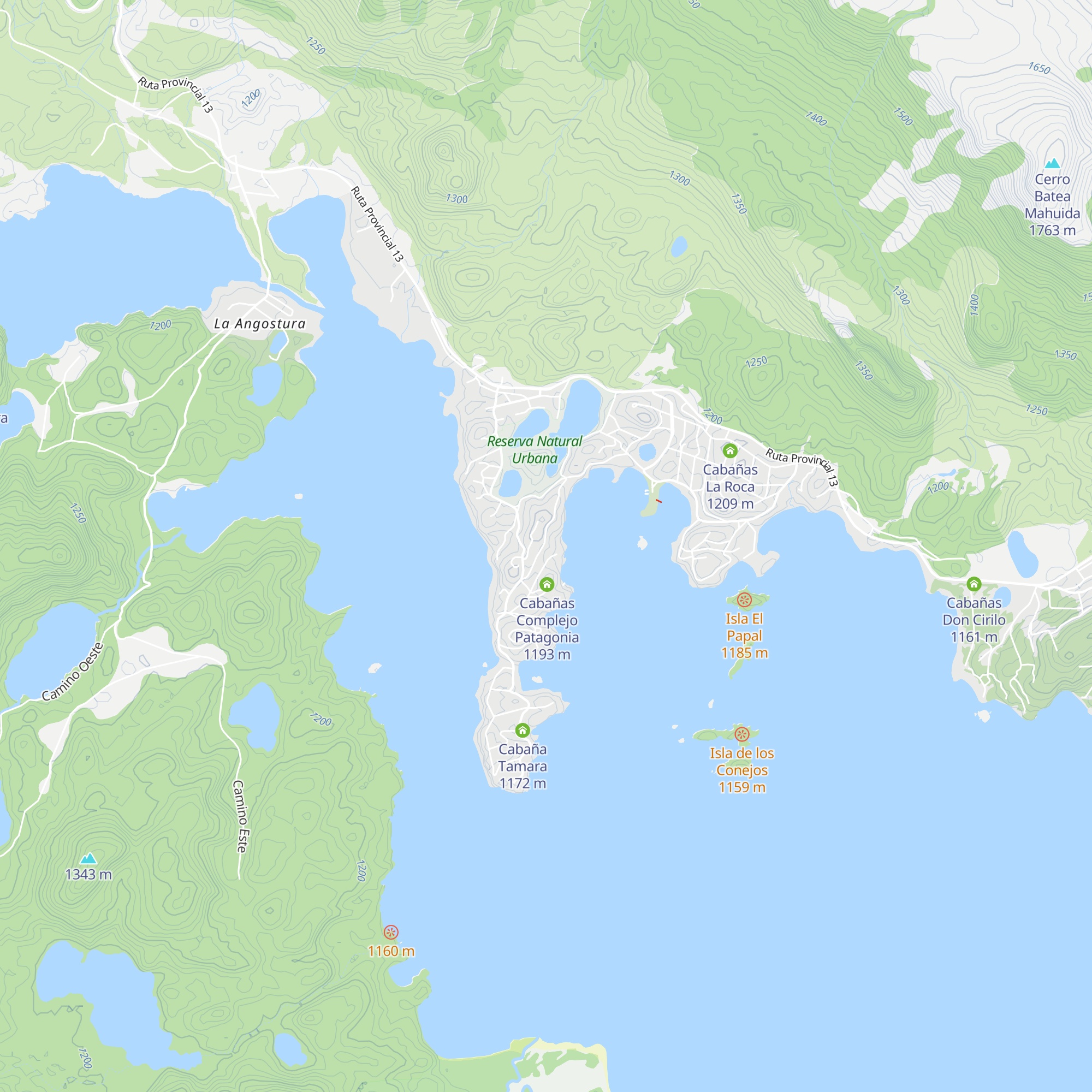 Cabañas Bahia Radal map