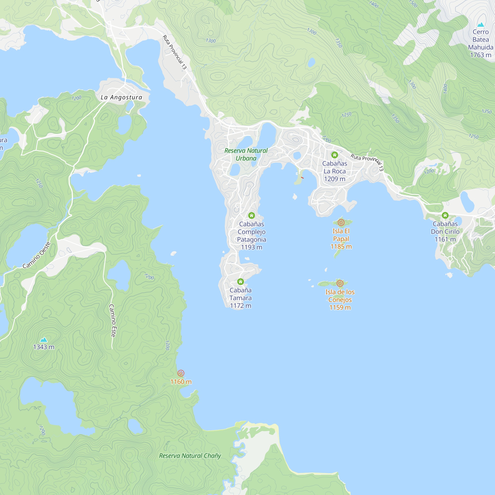 Cabañas Complejo Lago Aluminé map
